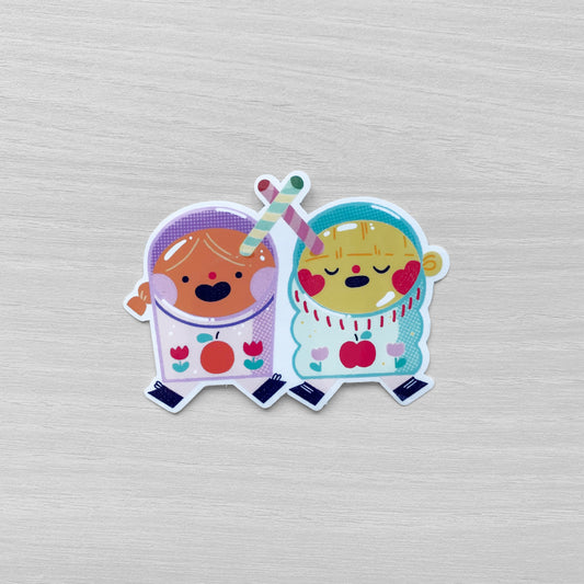 APPLE CHEEKS - JUICE BOXES STICKER